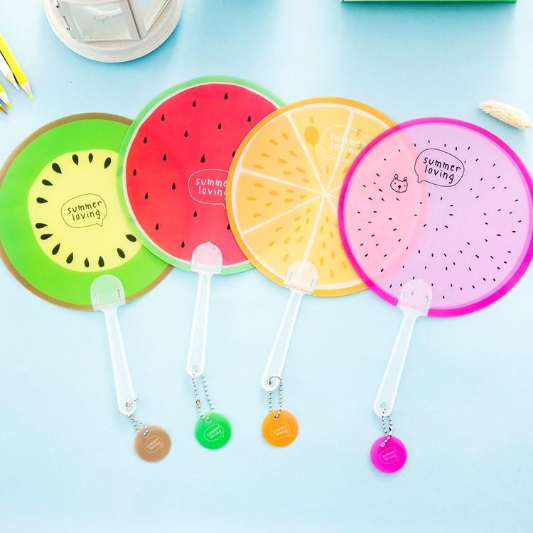 Quạt cầm tay cute hình trái cây & con vật set 5 cái ngẫu nhiên