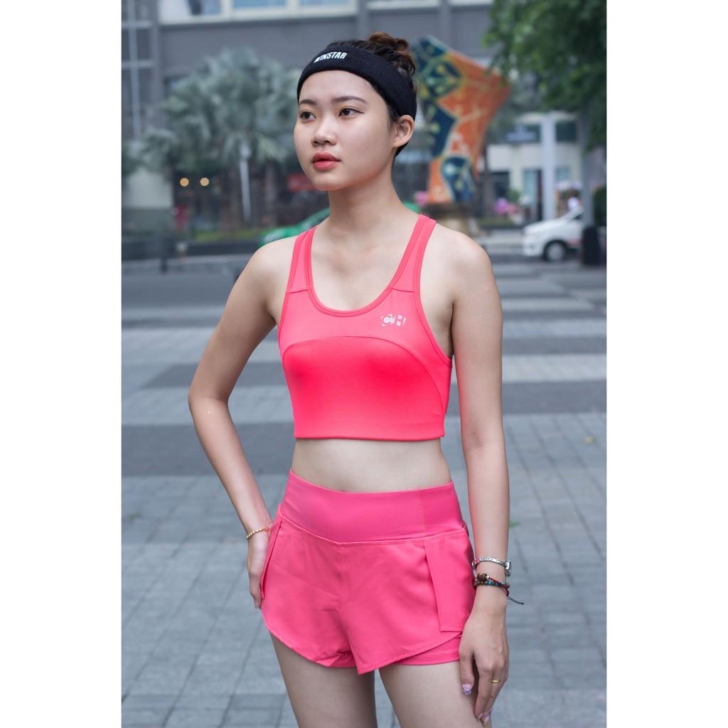 Quần Short Nữ 2 Lớp Tập Gym, Yoga Có Túi