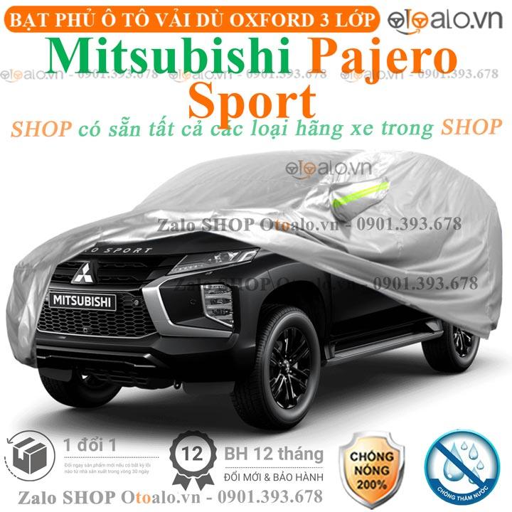 Bạt che phủ xe ô tô Mitsubishi Pajero Sport 3 lớp cao cấp