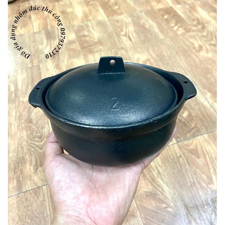 Nồi thố gang kho quẹt chống dính đk 15cm