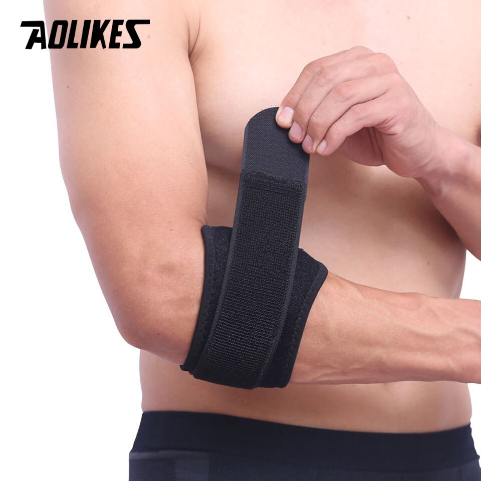 Đai bó cơ khuỷu tay AOLIKES YE-7947 Sport Elbow Support quấn chặt cơ, cố định cơ khuỷu tay khi thể thao - Hàng Chính Hãng