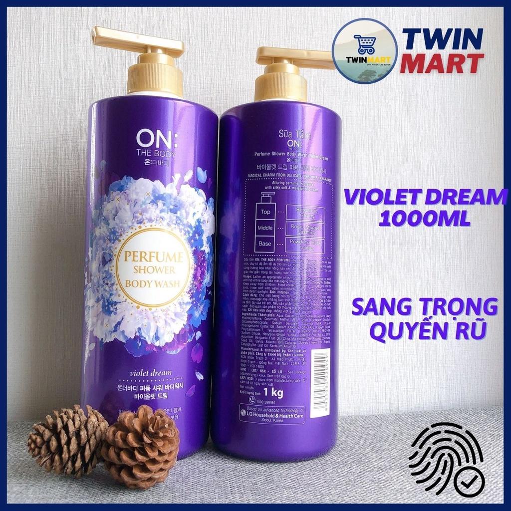 Sữa tắm hương nước hoa On: The Body Perfume - Classic Pink - Violet dream - White Pearl 1000ml