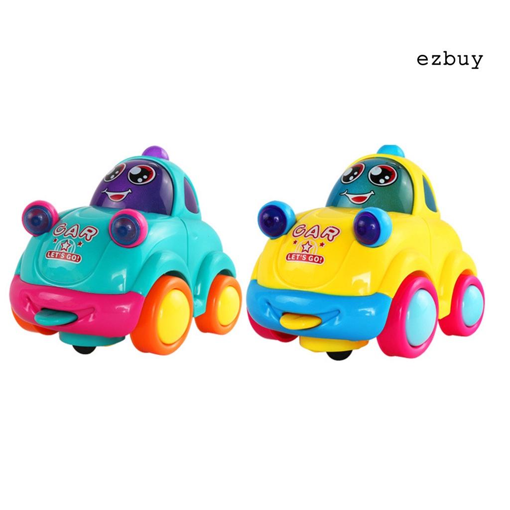 EY-Baby Cute Cartoon Multifunctional Universal Wheel Toy Car with Sound Light