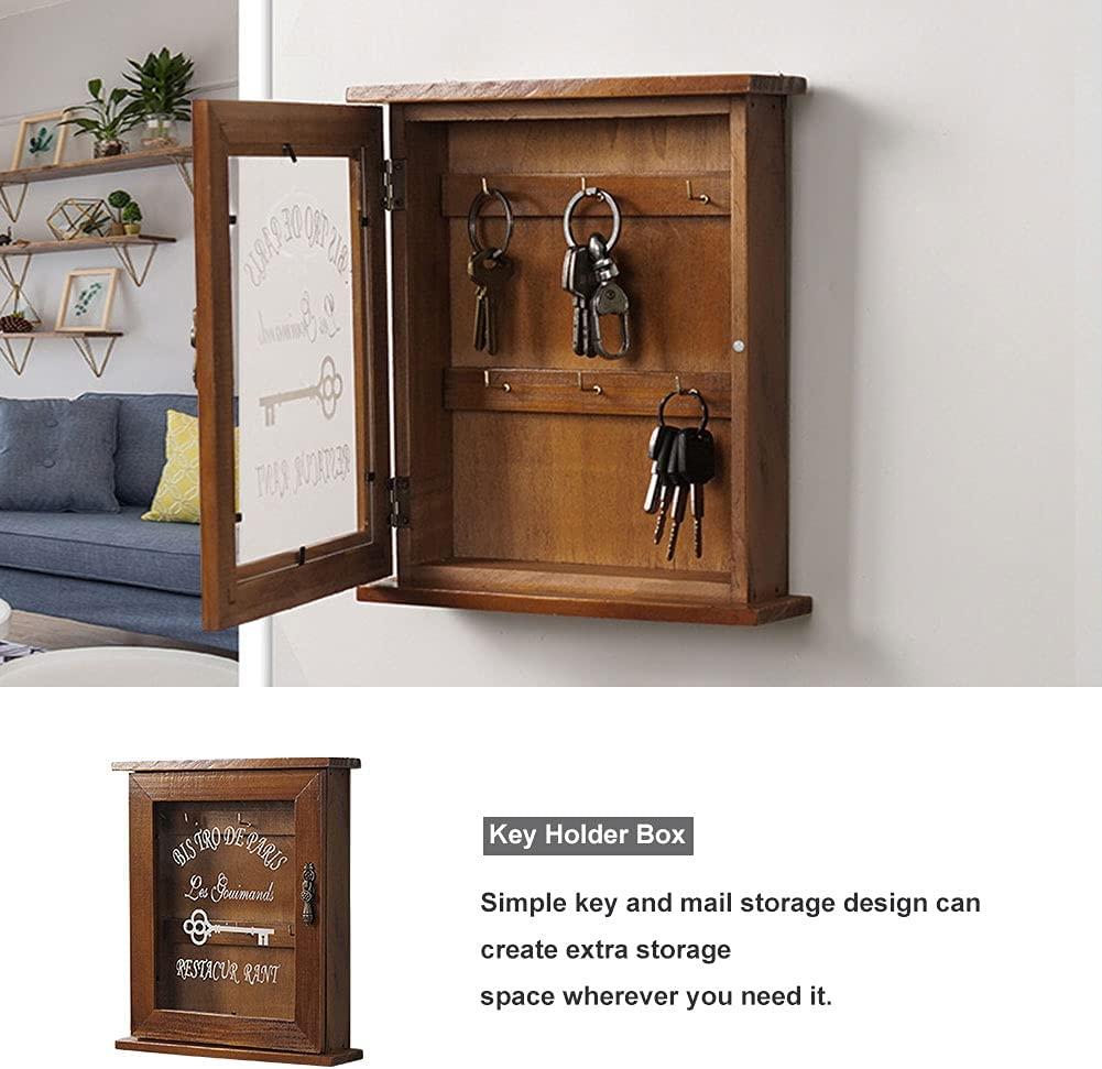 Tủ đựng chìa khóa, hộp đựng chìa khóa, hộp đựng đồ bằng gỗ, hộp đựng chìa khóa treo tường, hộp đựng chìa khóa, tủ đựng chìa khóa, két sắt trang trí nhà cửa