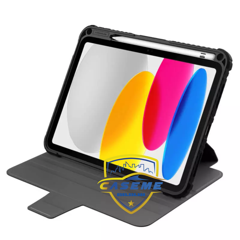 Bao da dành cho iPad Gen 10/10.9 2022 Nillkin Bumper SnapSafe Kèm Khay Bút - Hàng Chính Hãng
