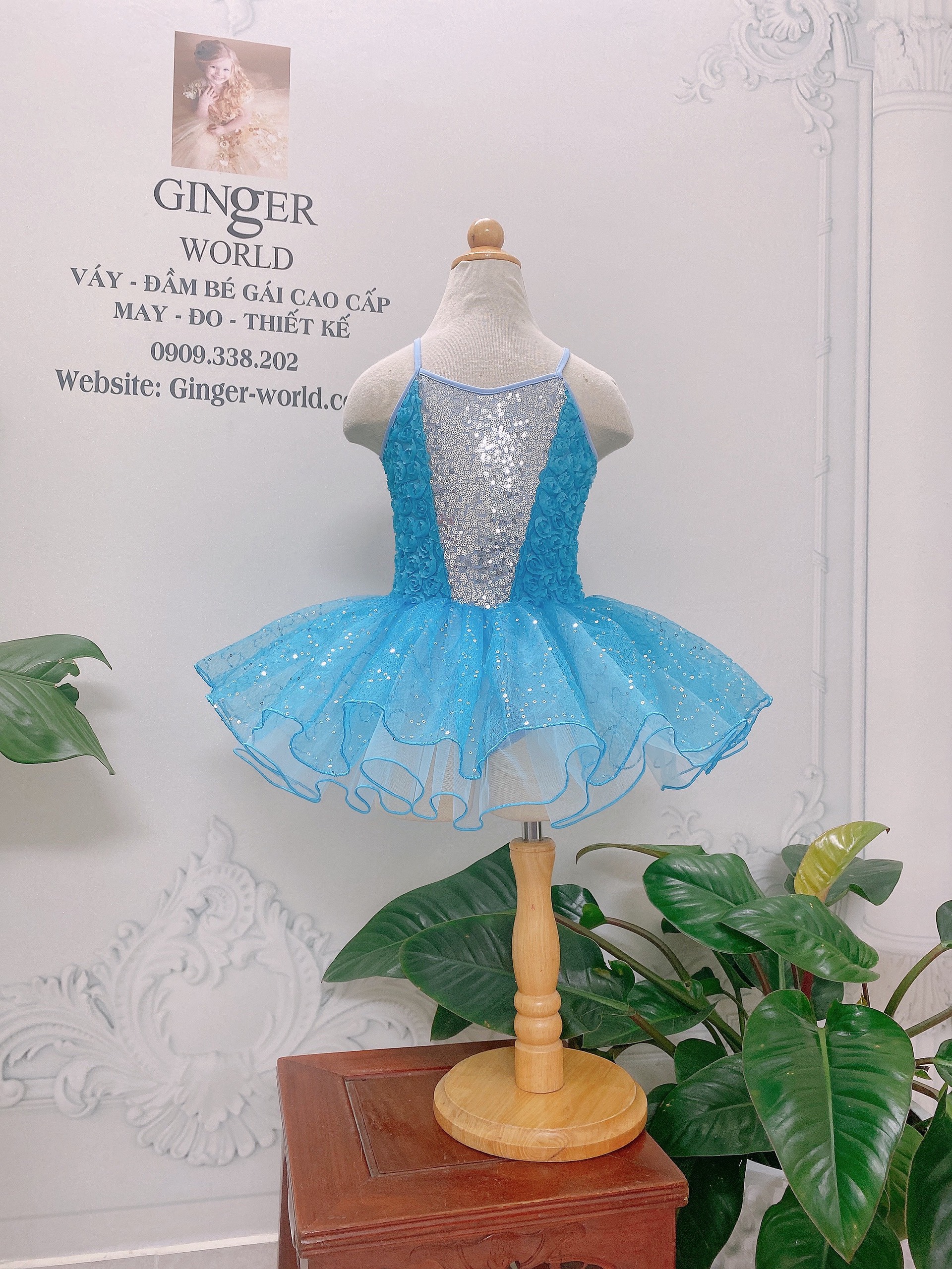 Đầm múa ballet bé gái PD375 Ginger world