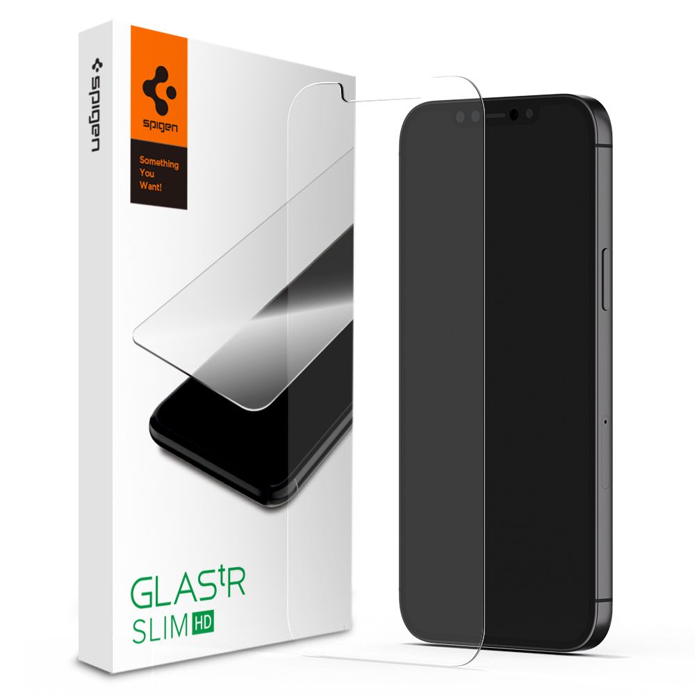 Kính Cường Lực Spigen Không Full (1Pack) Dành cho iPhone 12 (6.1 inch) -  Hàng Chính hãng