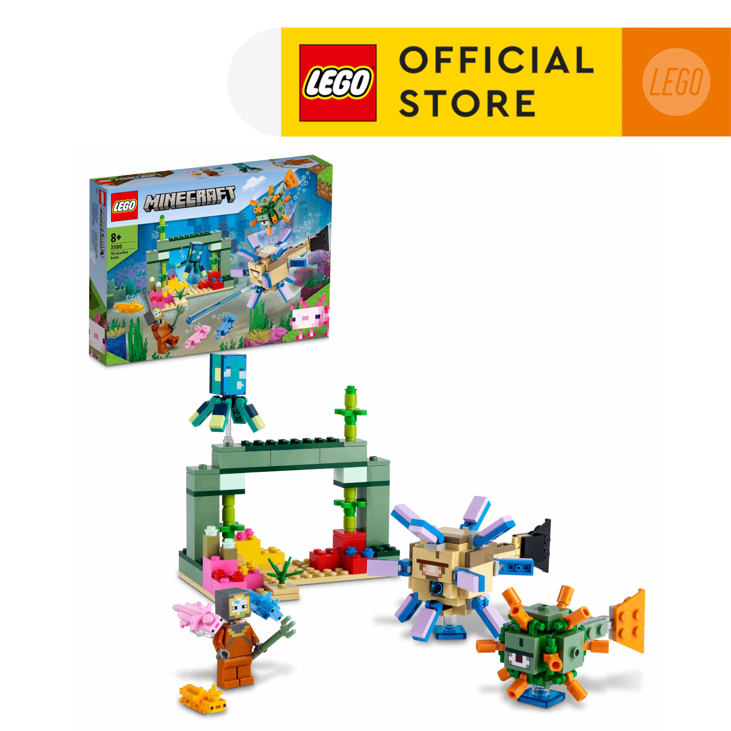 LEGO Minecraft 21180 Trận Chiến Giám Hộ Dưới Đáy Biển (255 chi tiết)