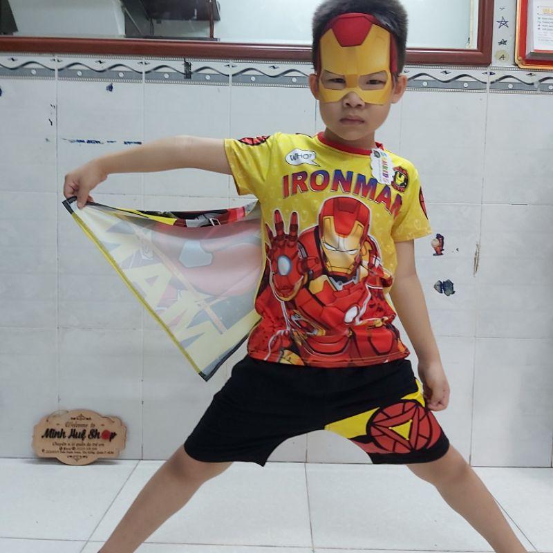 Bộ đồ người sắt kèm choàng và mặt nạ 3D cho bé