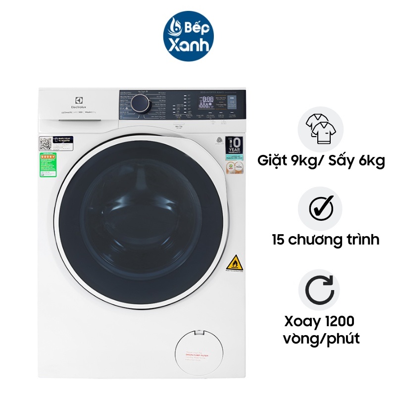 Máy Giặt Sấy Cửa Trước Inverter Electrolux EWW9024P5WB 9/6kg - Hàng Chính Hãng - Chỉ Giao HCM