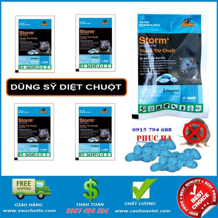 Thuốc diệt chuột Storm 2 gói 40 Viên, Bả diệt chuột sinh học hiệu quả