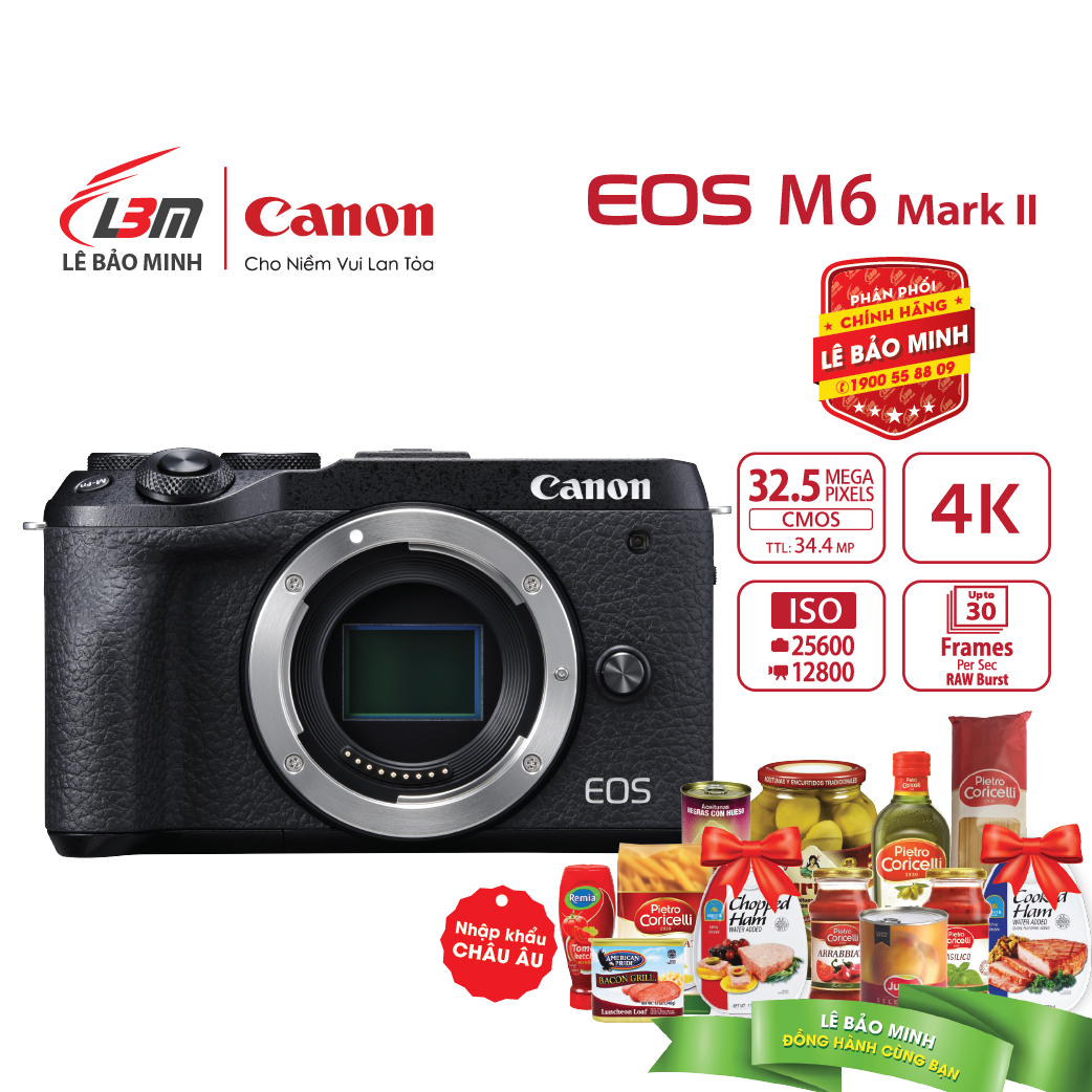 Máy ảnh Canon EOS M6 Mark II Body - Hàng Chính Hãng Lê Bảo Minh