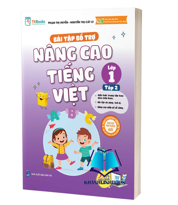 Sách - Combo Bài Tập Bổ Trợ Nâng Cao Tiếng Việt Lớp 1 – Tập 1 + 2