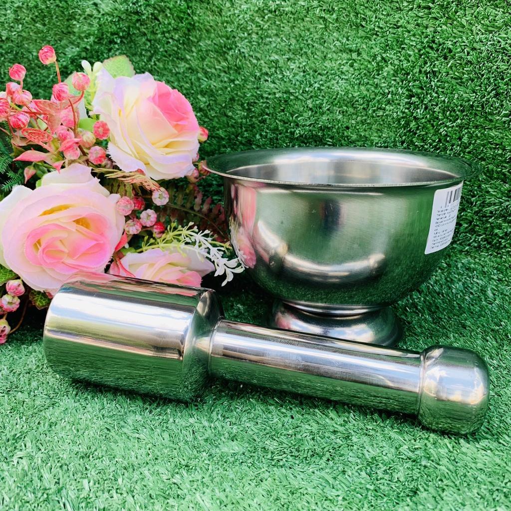 Bộ chày giã cối inox size lớn cực bền và đẹp cao cấp