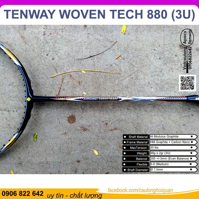 Vợt cầu lông Tenway Woven Tech 880 (3U) | Công nghệ đan sợi nano tiên tiến, gia tặng độ bền, trợ lực đập cầu