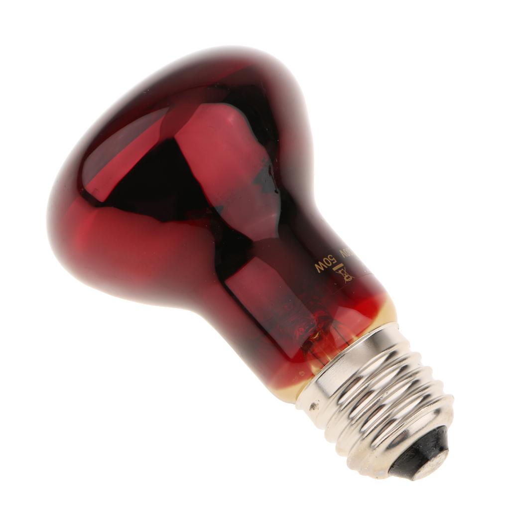 Reptile Tortoise Amphibian Nightlight Infrared Light E27 Base Heat Lamp