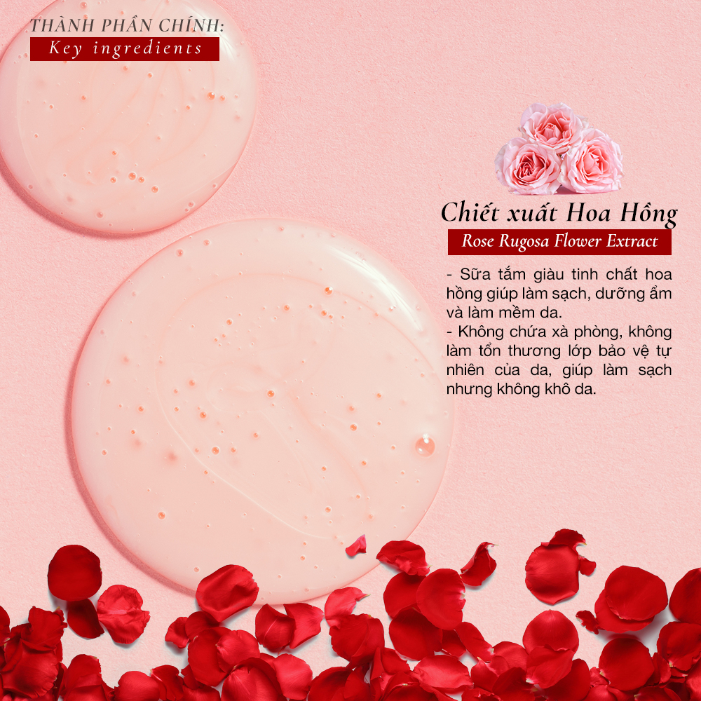 Sữa tắm hoa hồng - Rose Shower Gel 500ml