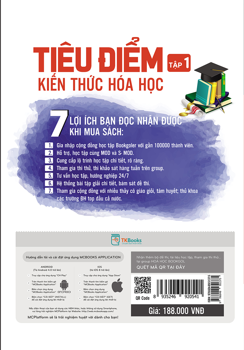 Tiêu Điểm Kiến Thức Hóa học - Tập 1 (Học kèm App MCBooks, tặng đề thi, tài liệu học tập)