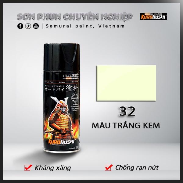 Sơn xịt Samurai Kurobushi - MÀU TRẮNG BALTIC 32