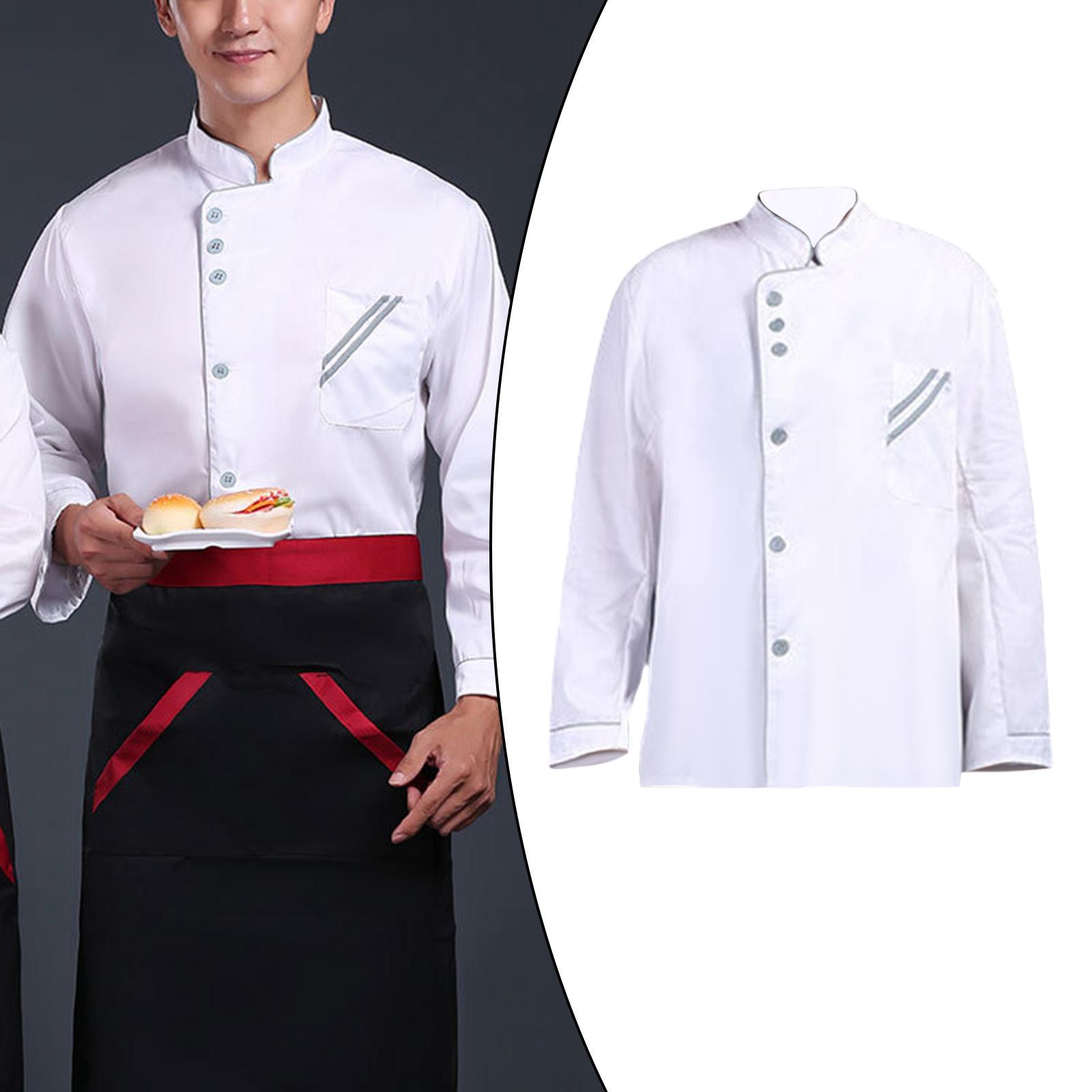Men Women Chef Coat Jacket Cooker Breathable food Industry Bakery