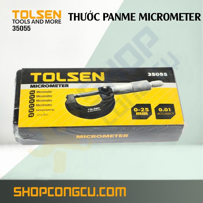 Thước micrometer 25mm Tolsen 35055