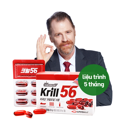 Dầu nhuyễn thể KRILL 56 cao cấp - Red Omega 3 công nghệ mới - liệu trình 5 tháng/ 5 hộp