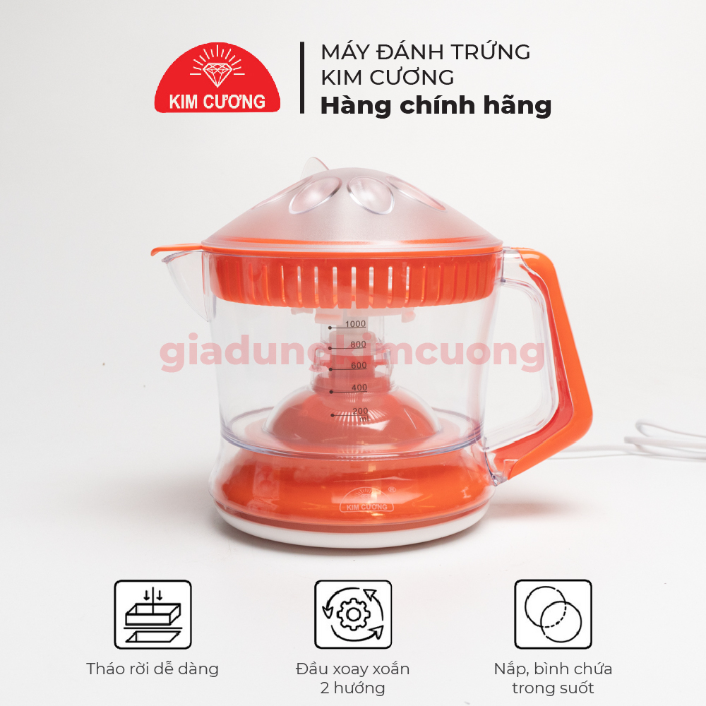 Máy Vắt Cam Tự Động 2 Chiều - Máy Ép Cam Kim Cương 1 Lít - Hàng Chính Hãng