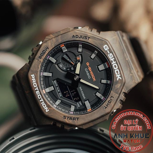 Đồng hồ nam dây nhựa Casio G-Shock chính hãng Anh Khuê GA-2100FR-5ADR (45mm)