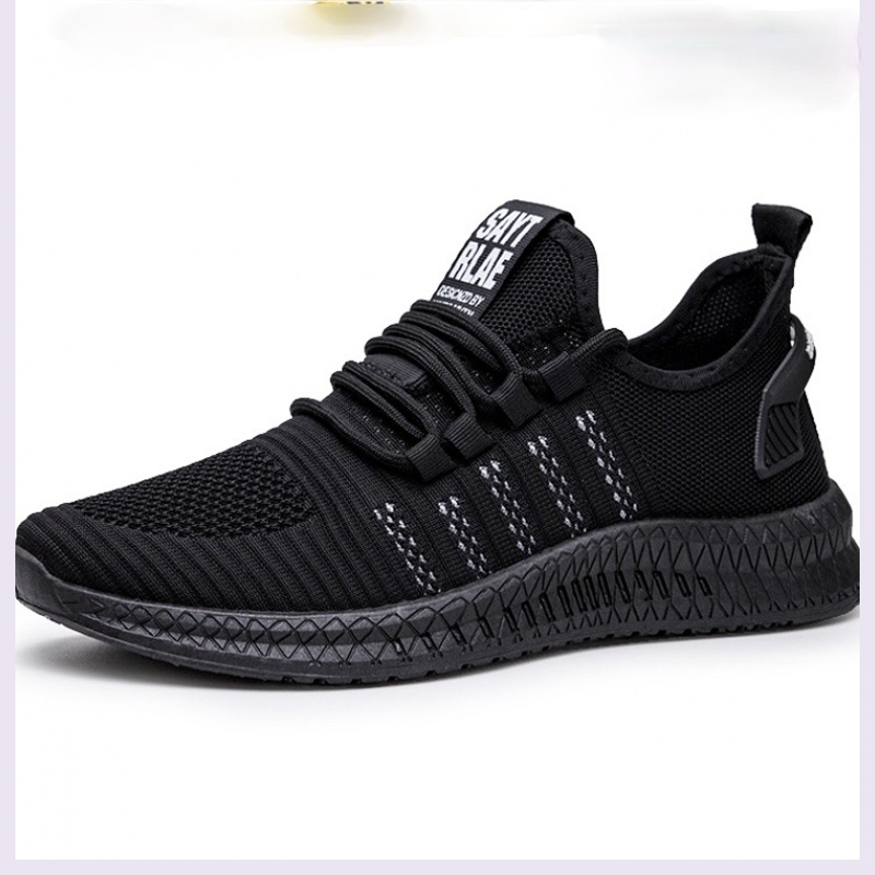 Giày thời trang Giày chạy bộ giày thể thao thoáng khí giày thể thao nam Giày chạy bộ nam dày Zapatillas Hombre đi bộ đi bộ bình thường Color: Black Shoe Size: 10