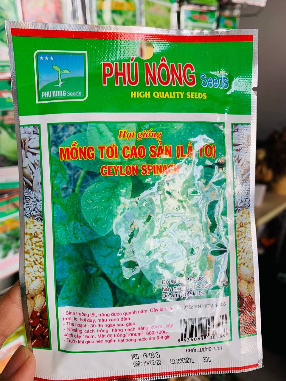 Hạt giống mồng tơi
