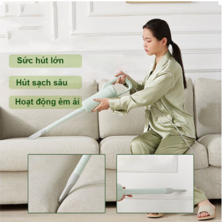Máy hút bụi cầm tay nhỏ gọn, công suất 400W- Sức hút mạnh 14000PA 2 màu lựa chọn