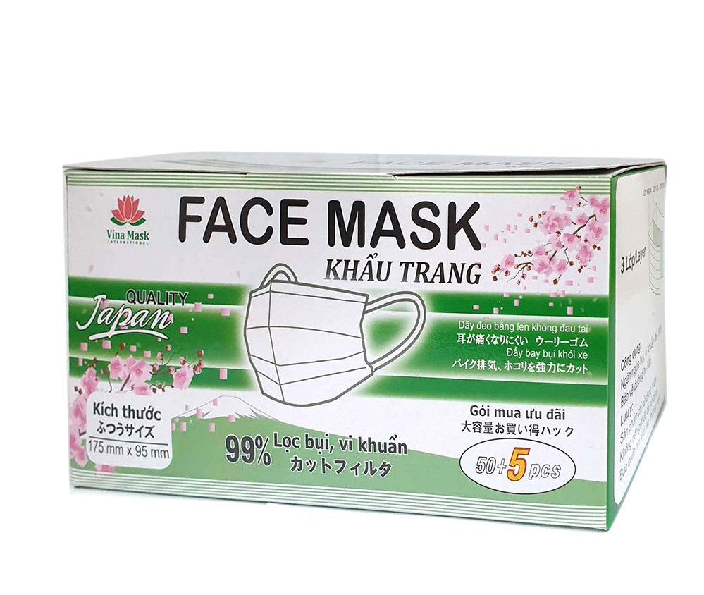 Khẩu trang Y Tế Face Mask 3 lớp 55 cái