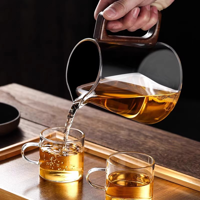 Ấm Trà Thủy Tinh, Bình Pha Trà Cao Cấp Chịu Được Nhiệt Độ Cao, Dung Tích 800ml