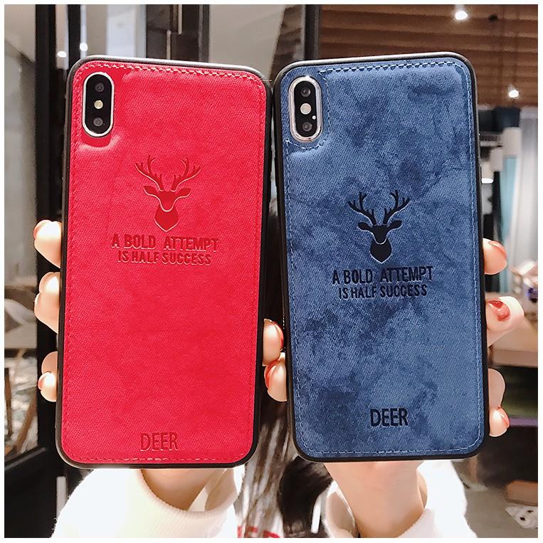 Ốp lưng vải Deer sợi Jean Cho Iphone XSMAX / X / XS / 8 PLUS / 7 PLUS