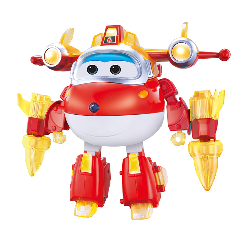 Đồ Chơi SUPERWINGS Robot Biến Hình Siêu Vệ Binh Jett Tia Chớp Có Đèn Và Âm Thanh YW760921