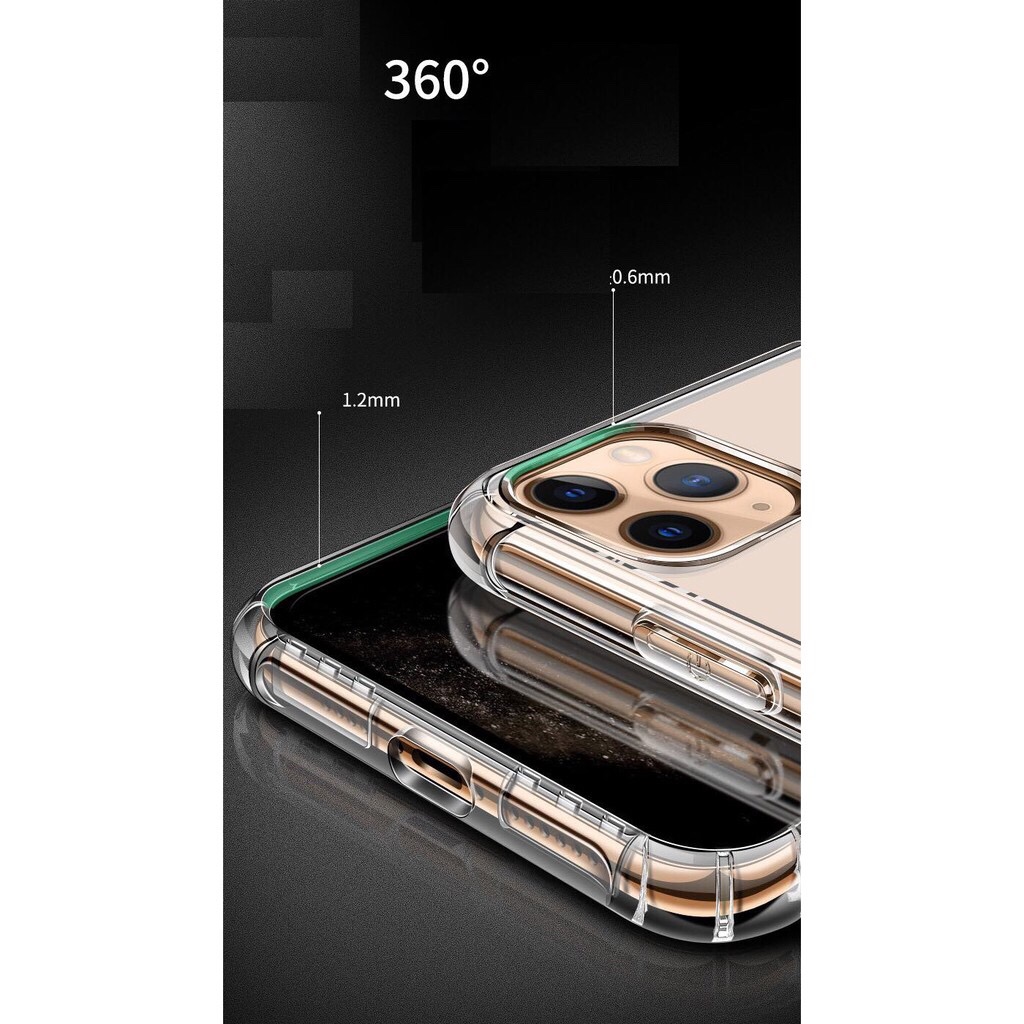 Ốp lưng dành cho điện thoại di động Iphone 11pro, vỏ mềm iPhone 11pro max case ip trong suốt 11