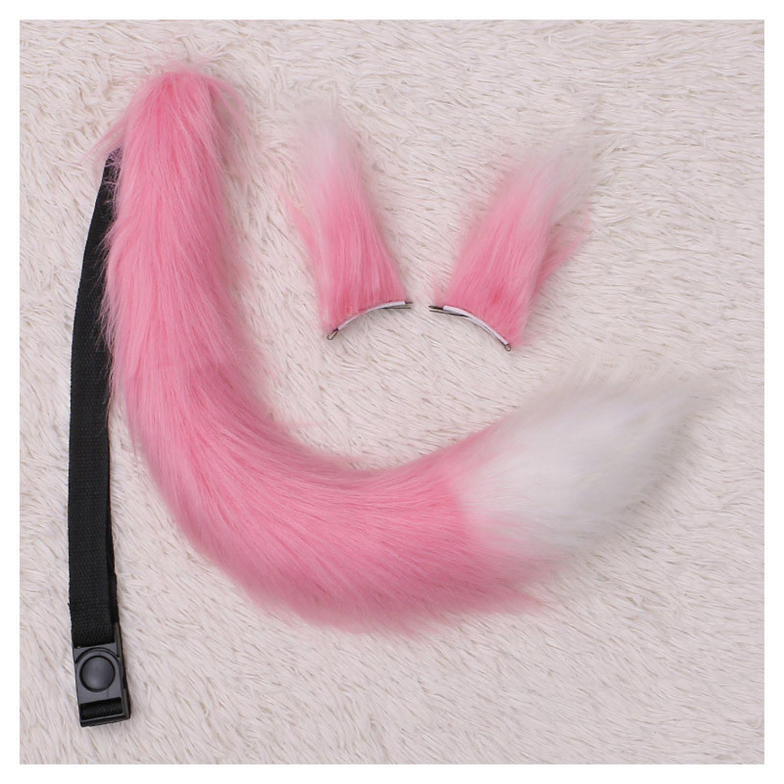 Ears and Tail Set Fancy Dress Costume Cosplay for Masquerade Kids Adult