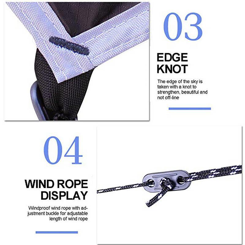 360X290Cm Chống Nước Bạt Lều Bóng Cắm Trại Ngoài Trời Võng Mưa Bay UV Vườn Bạt Phủ Tán Che Nắng Siêu Nhẹ 5 màu Sắc