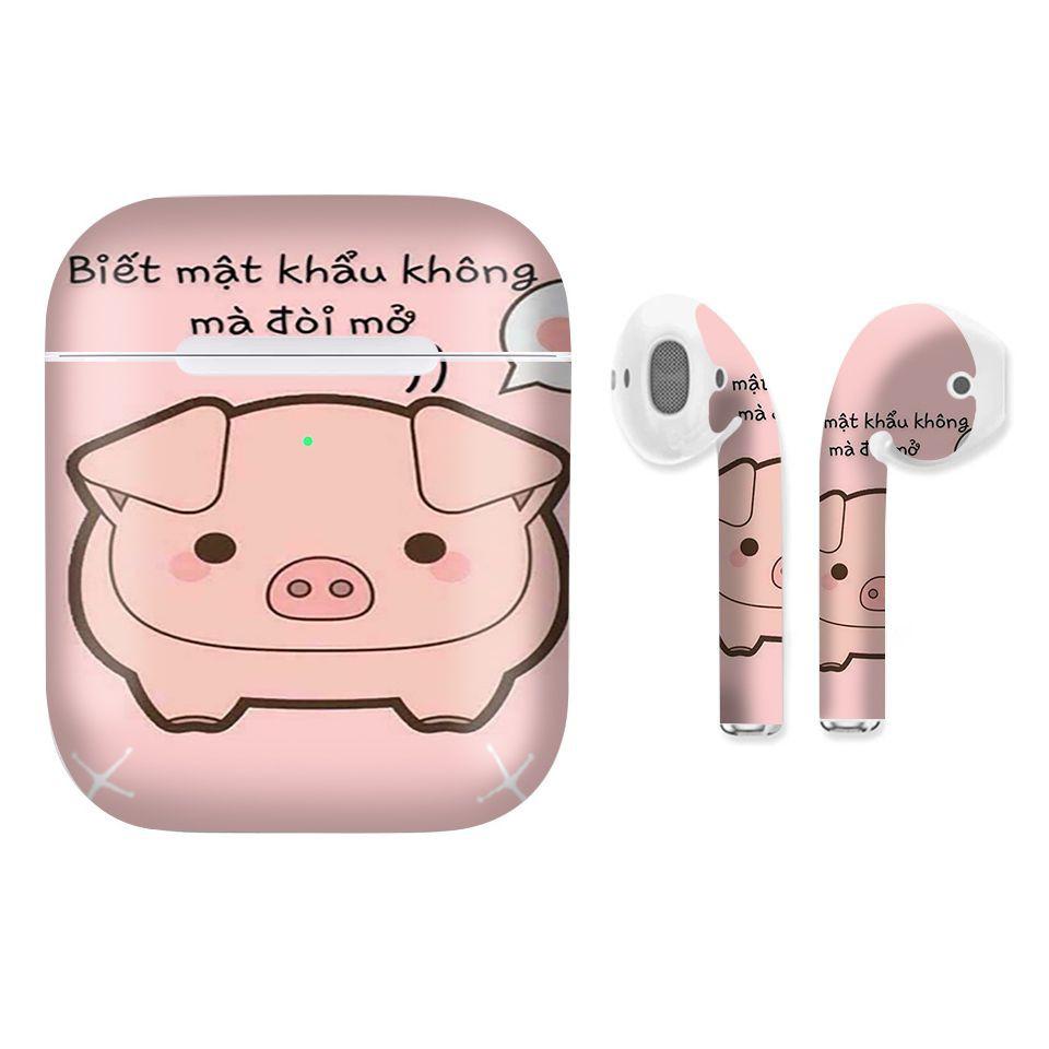 Miếng dán skin cho AirPods in hình biết mật khẩu không mà mở - fun003