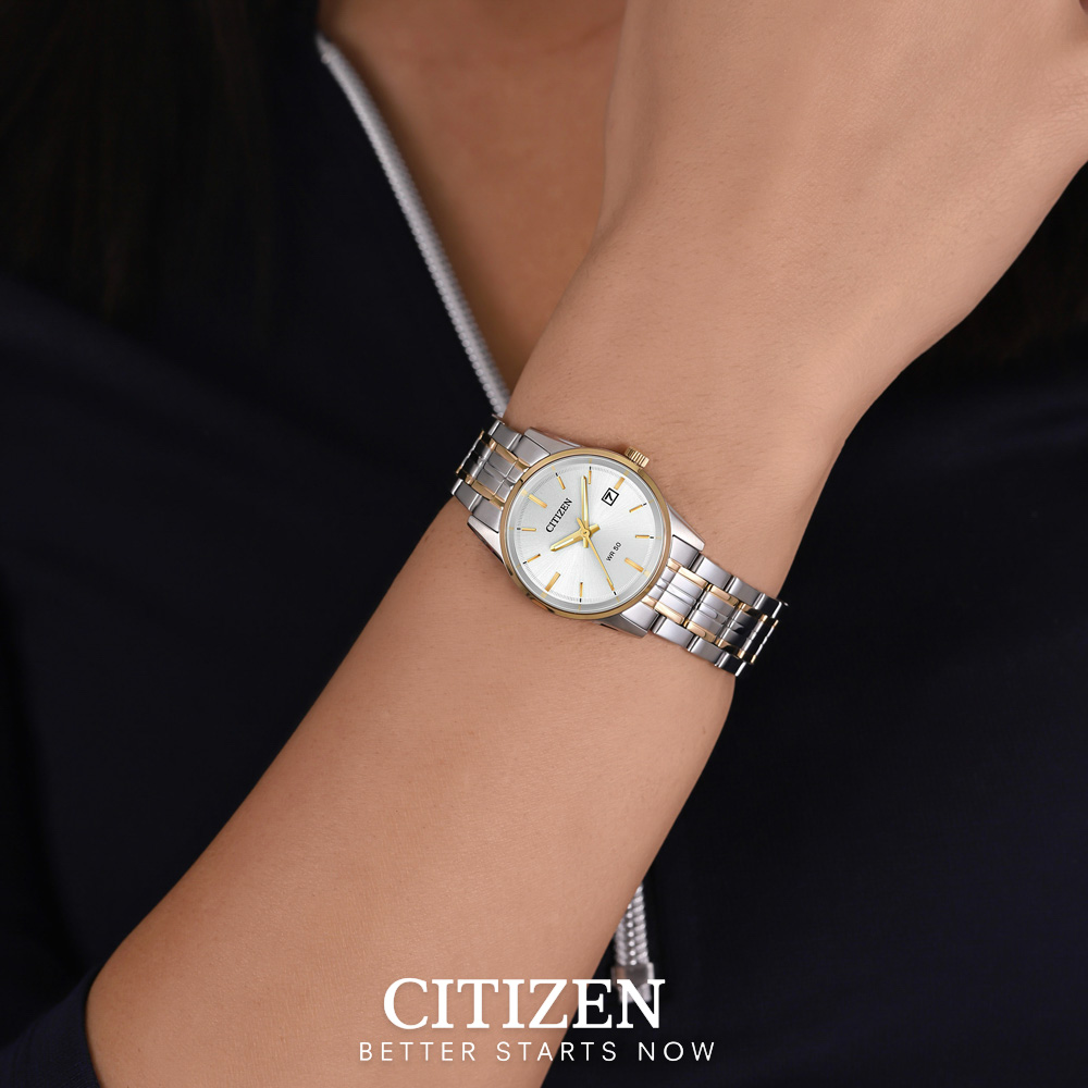Đồng Hồ Nữ Citizen Dây Thép Không Gỉ EU6004-56A - Mặt Trắng