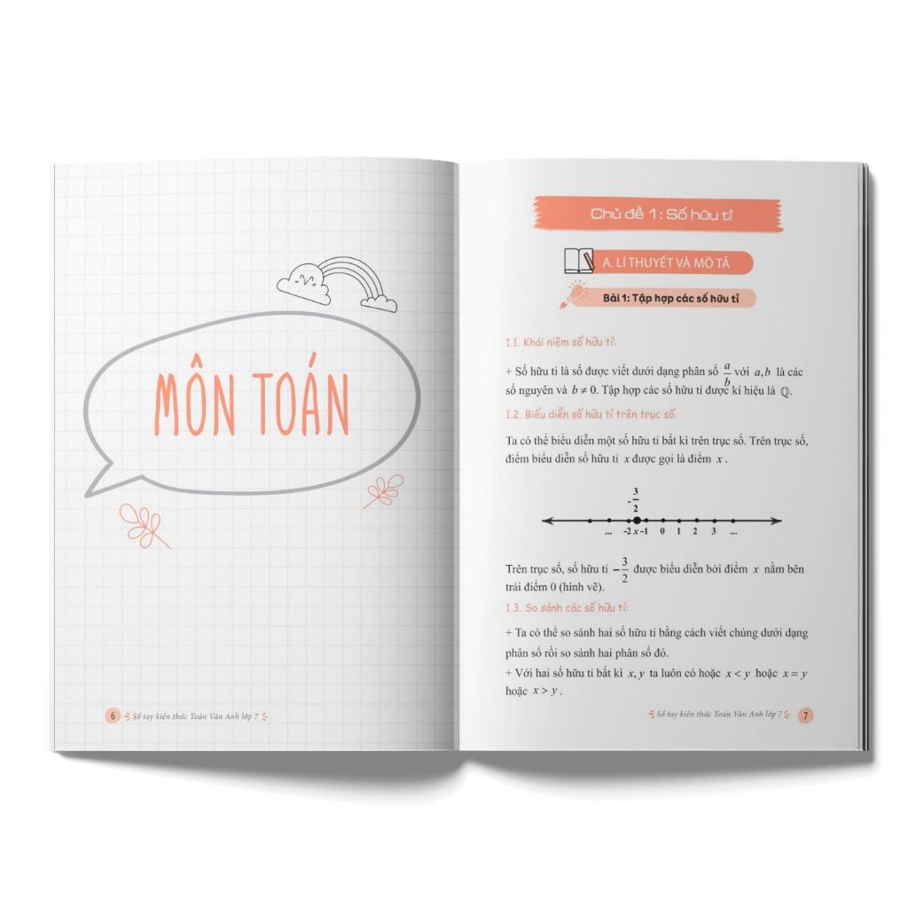 Sổ tay kiến thức Toán – Văn – Anh Lớp 7 Theo Chương Trình Bộ Giá Dục - Bản Quyền