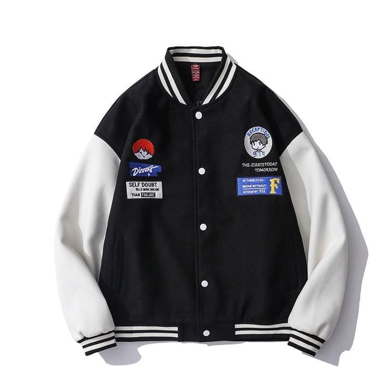 VARSITY JACKET BOMBER - BOMBER NỈ PE Jacket Air