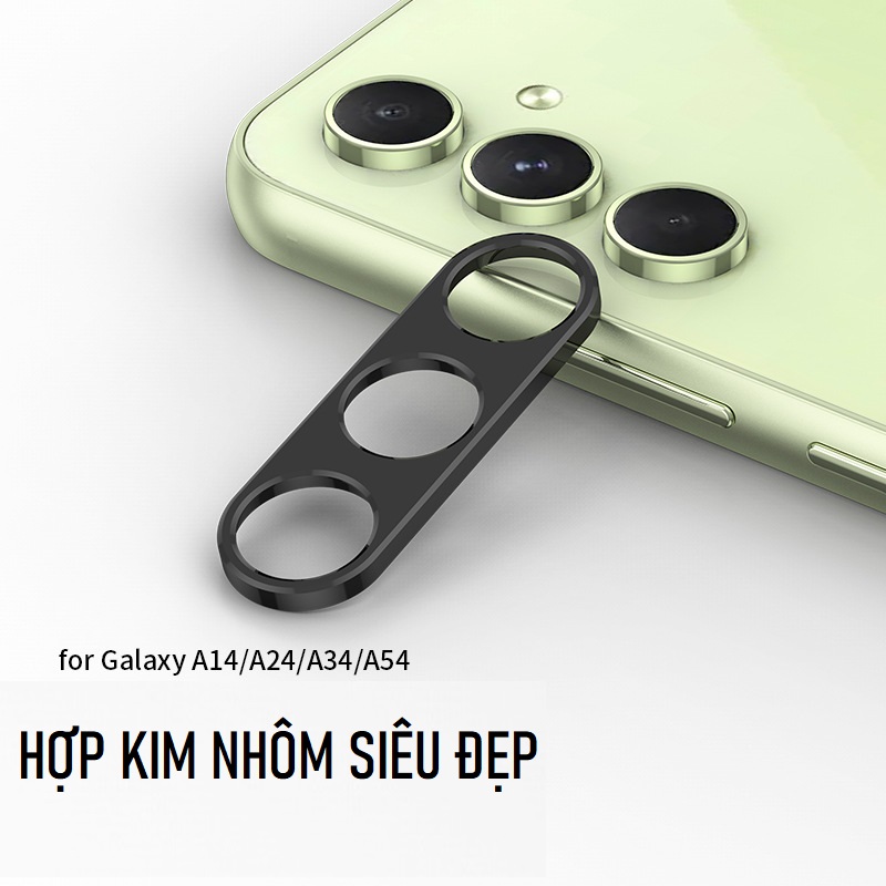 Miếng Dán Bảo Vệ Camera cho Samsung A14 4G/ 5G, A24 Samsung A34/ A54 5G HỢP KIM NHÔM, Miếng dán camera Chống Trầy Xước Đẹp Sang Trọng.