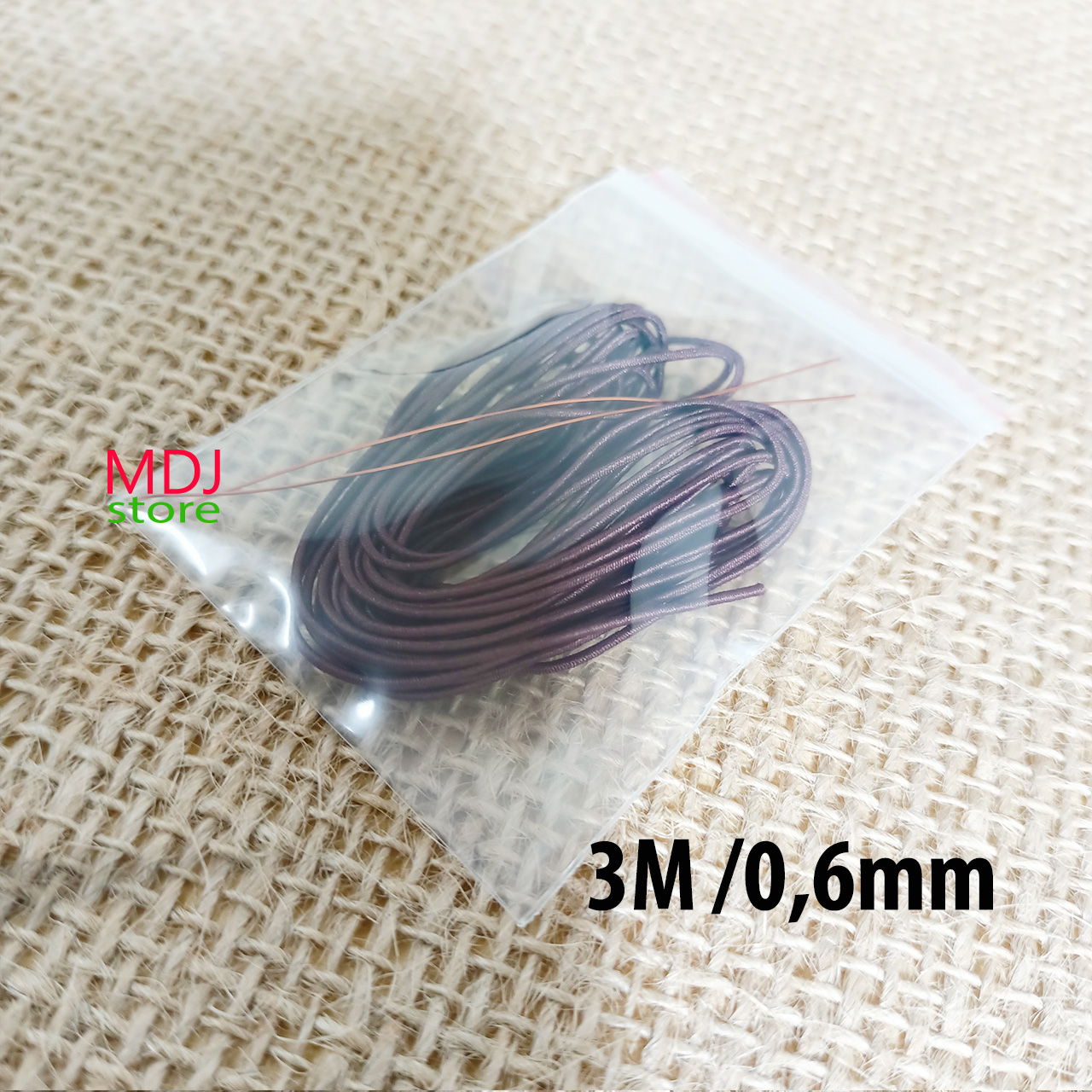 3 mét dây thun dù co giãn MDJ xâu chuỗi chàng 108 hạt cỡ dây 0,6 0,8 và 1,0 mm