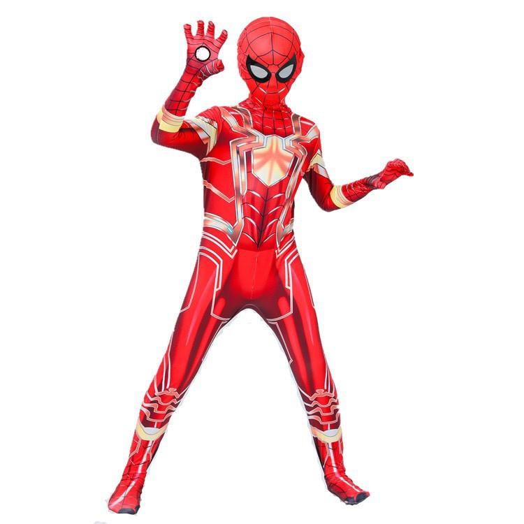 Trang Phục Người Nhện Thép Spiderman Cho Trẻ Em/Người Lớn