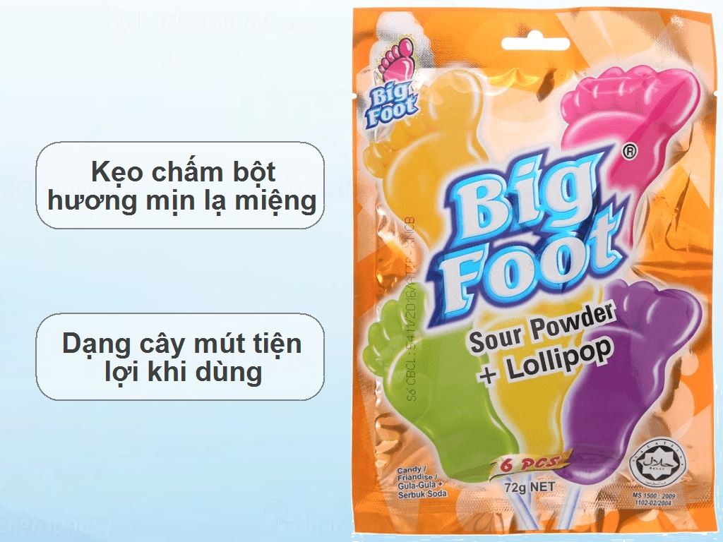 KẸO BÀN CHÂN BIGFOOT 72G