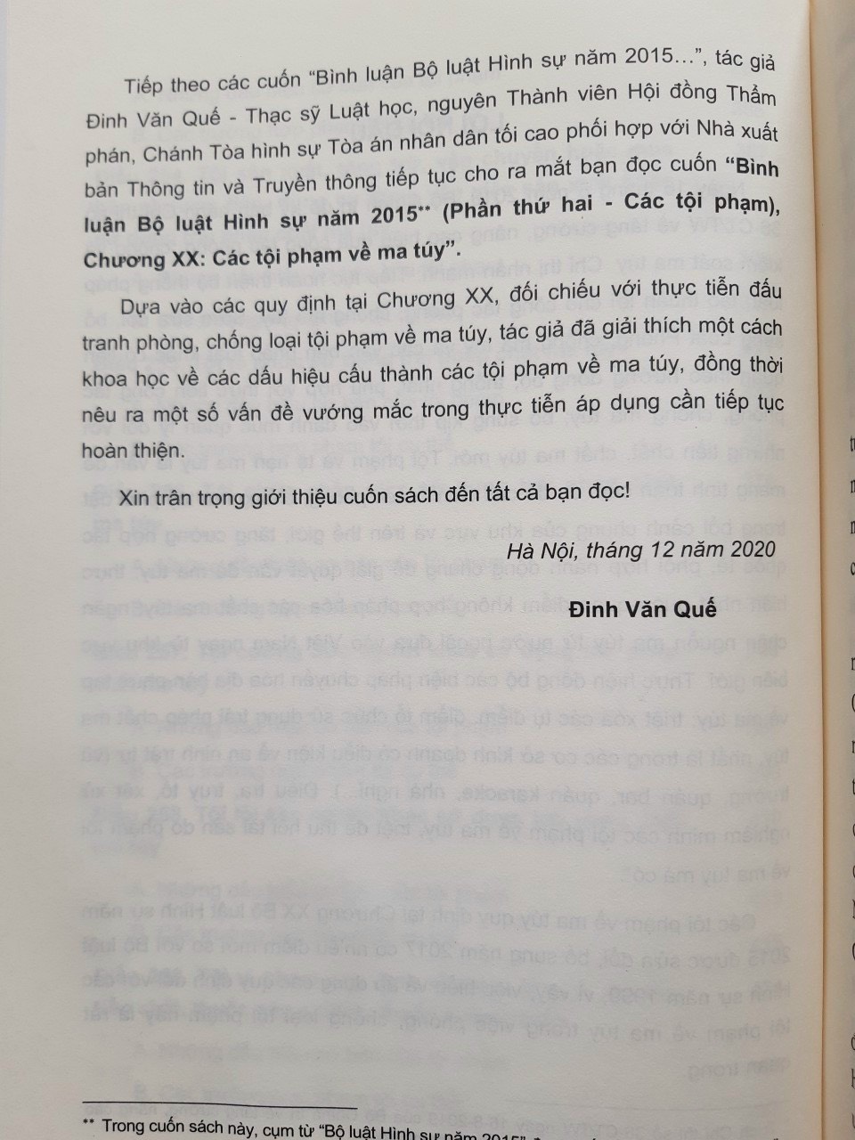 Bình Luận Khoa Học Bộ Luật Hình Sự năm 2015 ( Phần Thứ Hai – Các Tội Phạm )  Chương XX Các Tội Phạm Về Ma Tuý