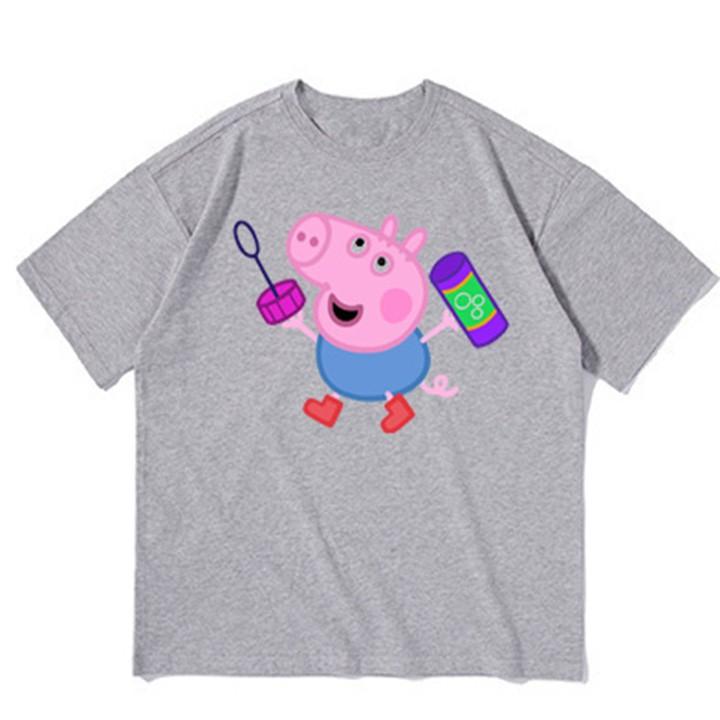 Áo thun bé trai form rộng in hình PEPPA PIG - ATBT06