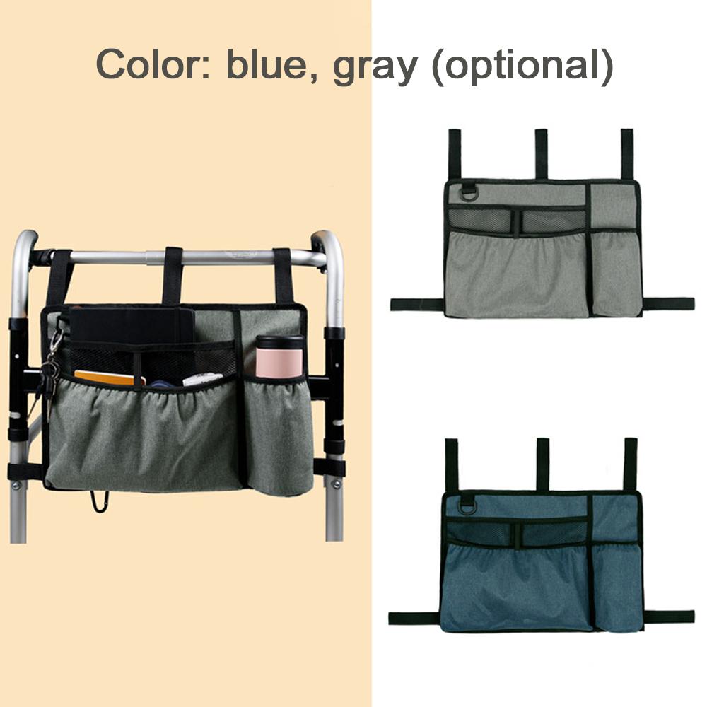 Túi đựng đồ hỗ trợ đi Xe lăn Thiết kế có sức chứa lớn quai đeo chắc chắn bằng vải Oxford chất lượng cao