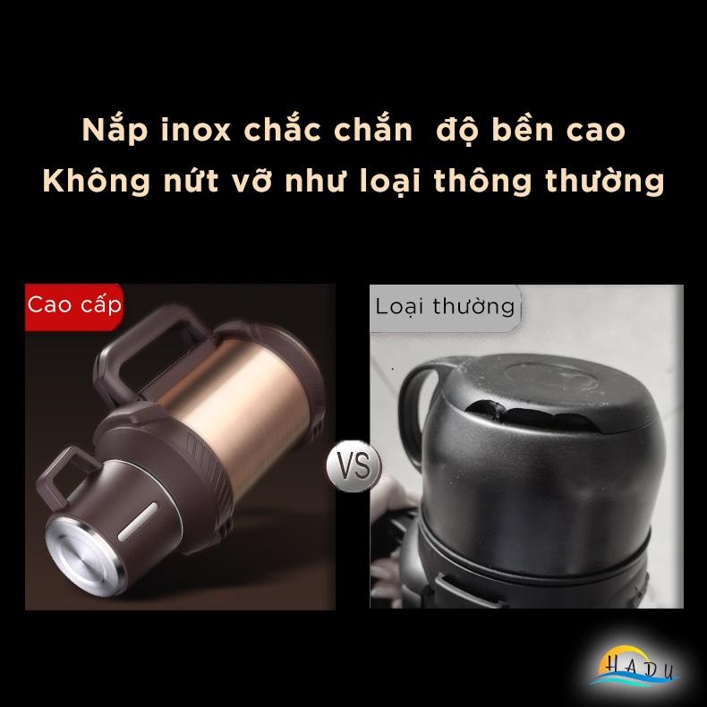 Phích Giữ Nhiệt 3 Lít Inox 304 Cao Cấp Đạt Chất Lượng LFGB Đức Bảo Quản Tới 60 Giờ HADU